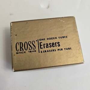 Vintage CROSS Mechanical Pencil Eraser Refills 12 Tubes Canister Made in USA-35